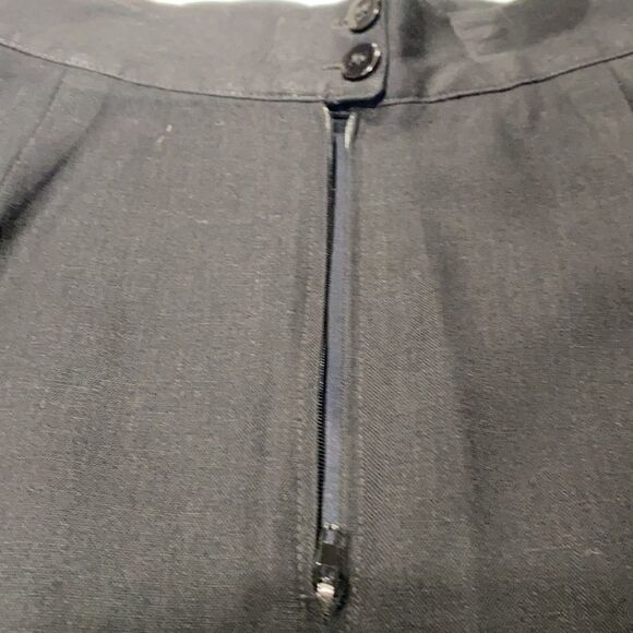 Vintage Black Pleated Pencil‎ Skirt with Pockets 8 - Picture 7 of 9